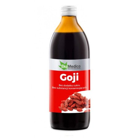 EkaMedica, Sok z jagód Goji 100% bez dodatku cukru, 500 ml