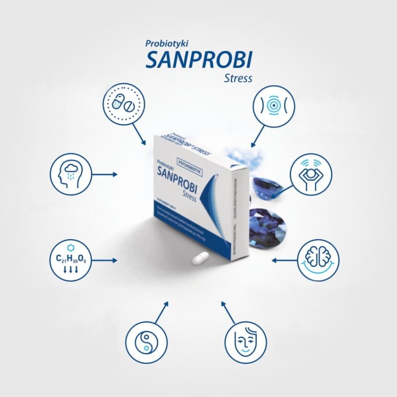 SANPROBI Stress probiotyk, dla utrzymania bakterii probiotycznych