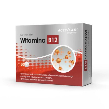 ActivLab, Witamina B12, 5 dziennych porcji w jednej tabletce - 500 µg