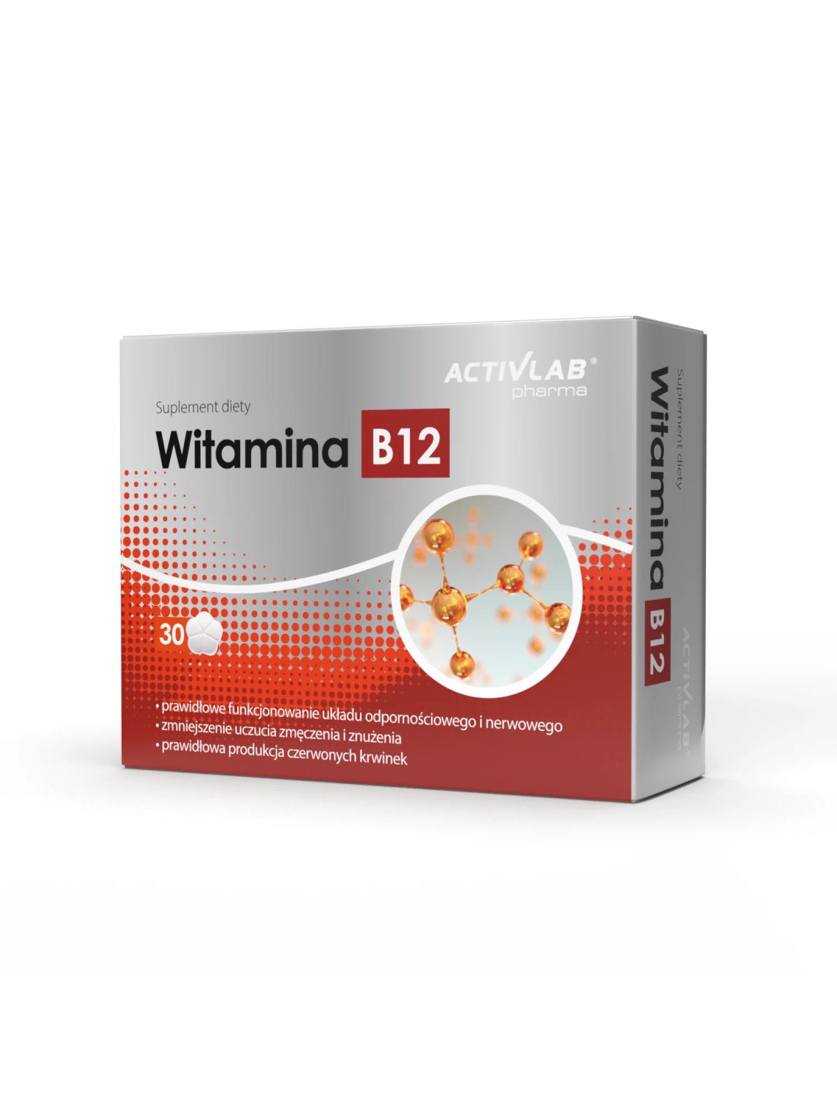 ActivLab, Witamina B12, 5 dziennych porcji w jednej tabletce - 500 µg