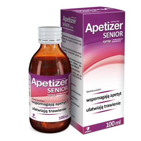 Apetizer Senior Syrop na apetyt o smaku malinowo-porzeczkowym, 100ml