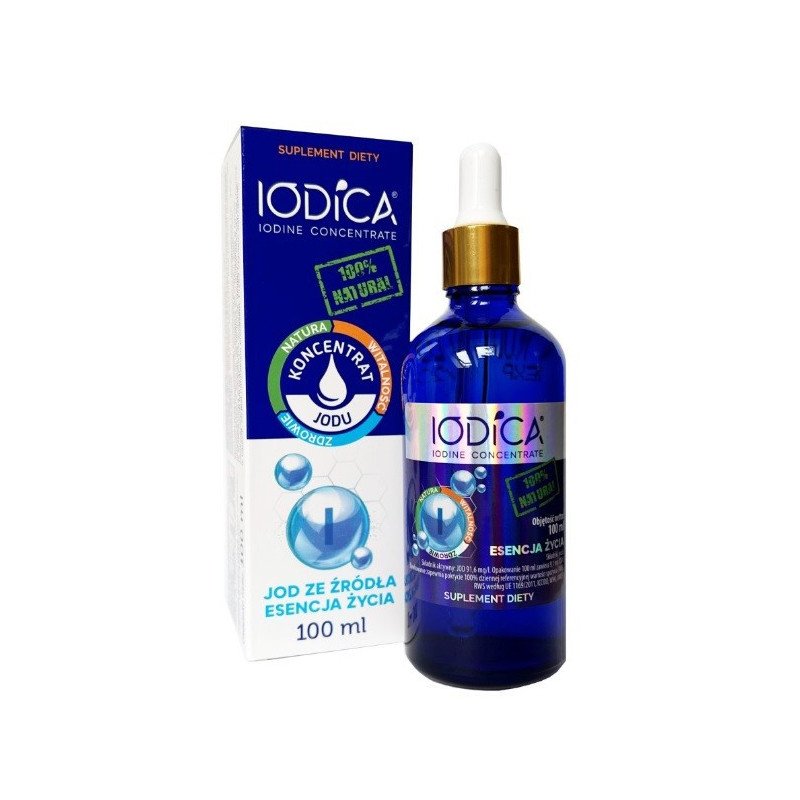 Iodica Natural Iodine Concentrate, 100ml dark glass bottle