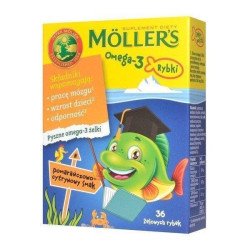 Mollers Omega 3 Jelly Fish Fruit Flavoured Gummies with Vitamin D