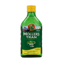 Mollers Norwegian Tran Omega 3 with 600 IU Vitamin D, Lemon 250 ml