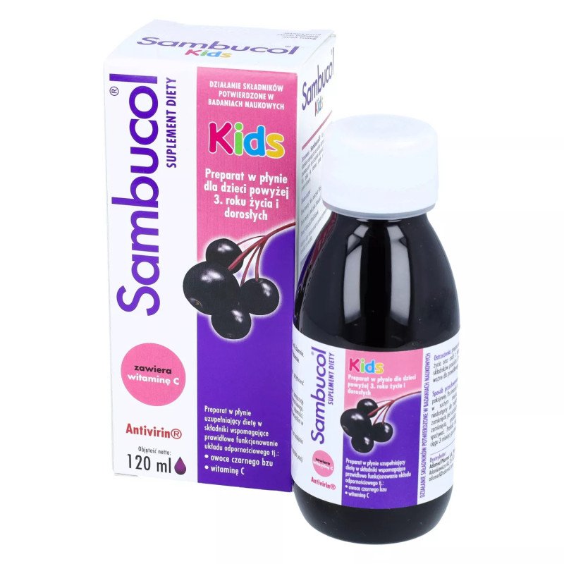 Sambucol Kids, syrup from 3 years of age, immunity and colds, 120 ml