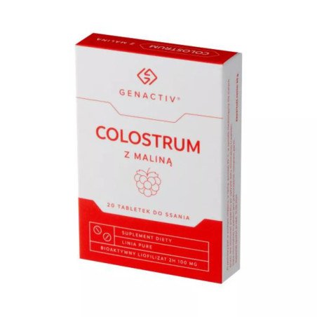 GENACTIV COLOSTRUM WITH RASPBERRY, 20 lozenges tablets