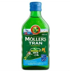 MOLLERS Norweski Olej z Wątroby Dorsza 3+ z Aromatem Owocowym, 250ml