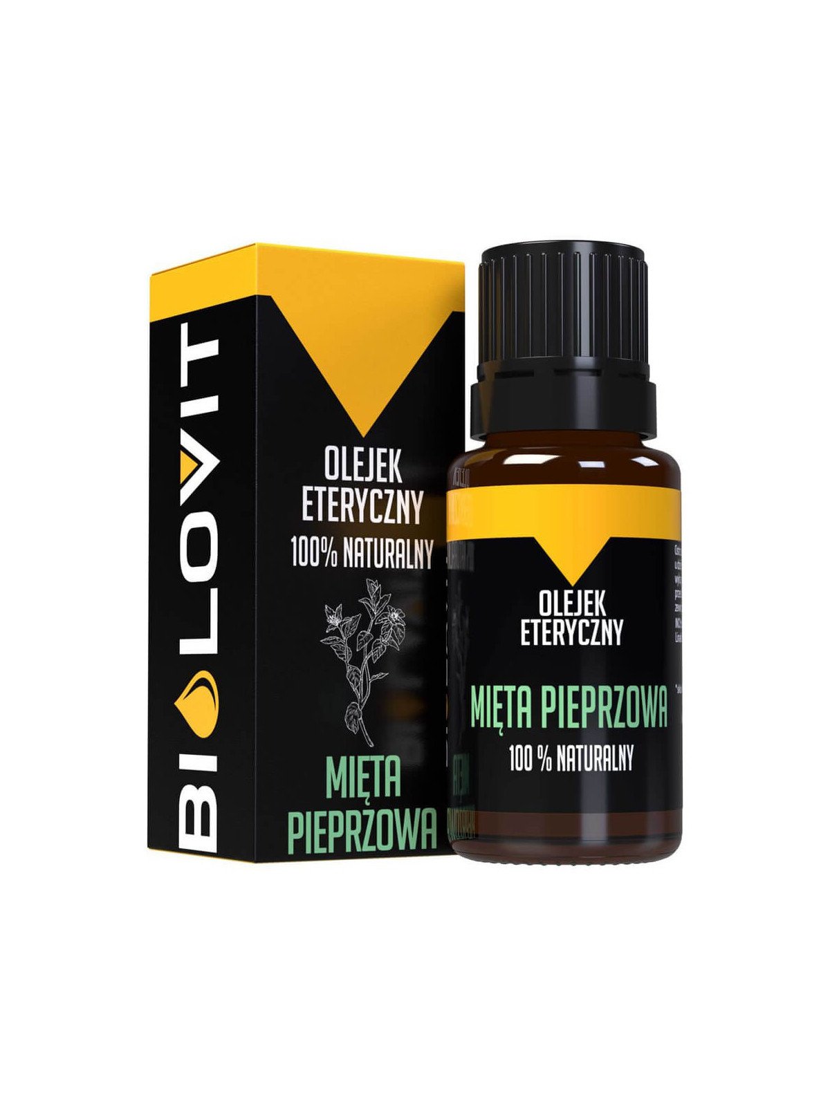 BILOVIT Natural Pepper Mint essential oil, Aromatherapy 100% organic, 10 ml