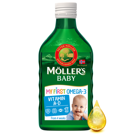 MOLLERS Tran for Infants and babies with Vit. D. Protection & Support