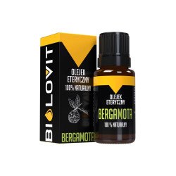 BILOVIT Natural Bergamot essential oil, Aromatherapy 100% organic, 10 ml