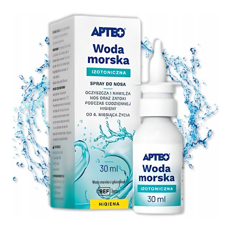 Apteo Isotonic Sea Water, nasal spray, cleanses and moisturizes, 30 ml