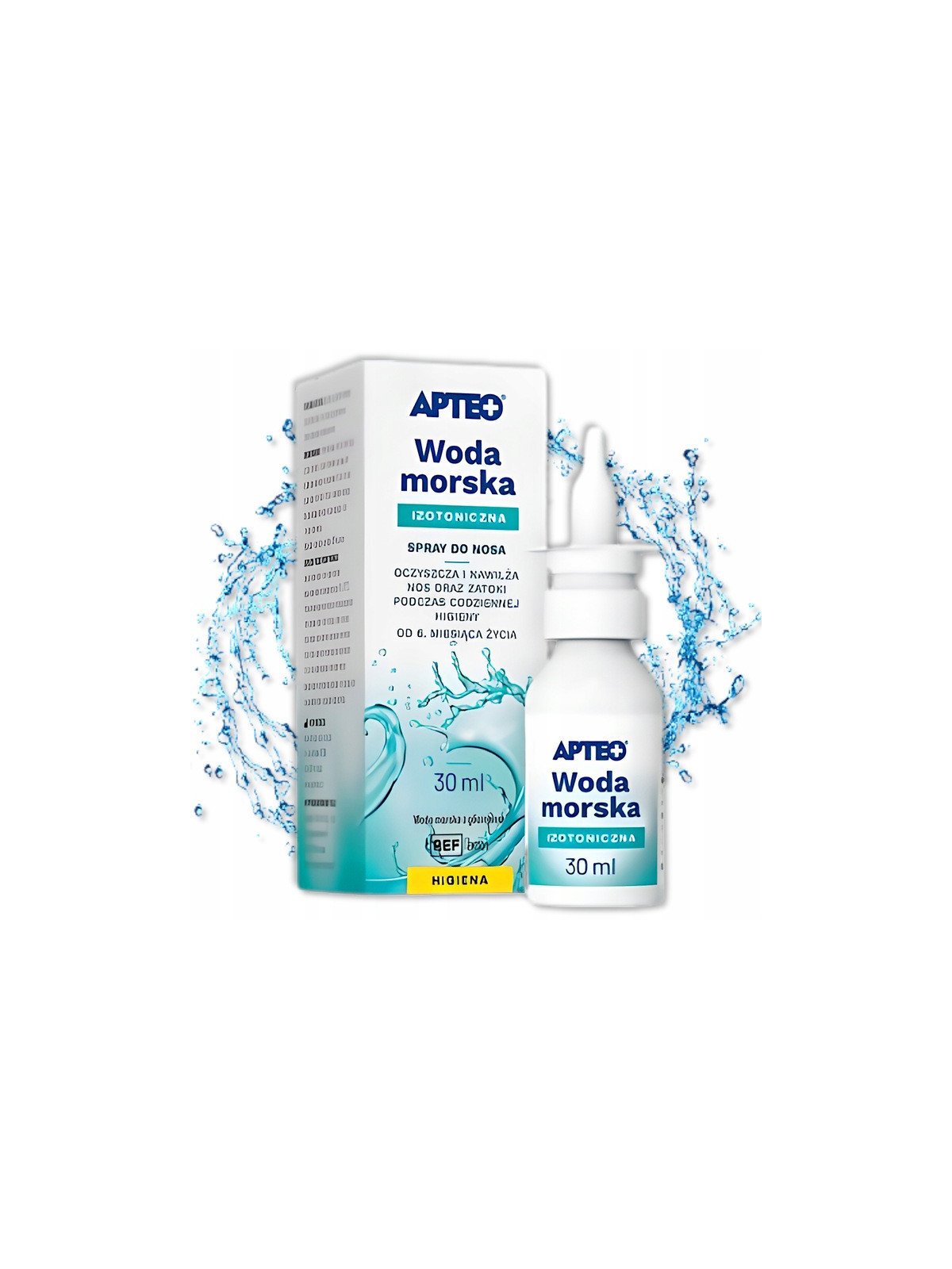 Apteo Isotonic Sea Water, nasal spray, cleanses and moisturizes, 30 ml