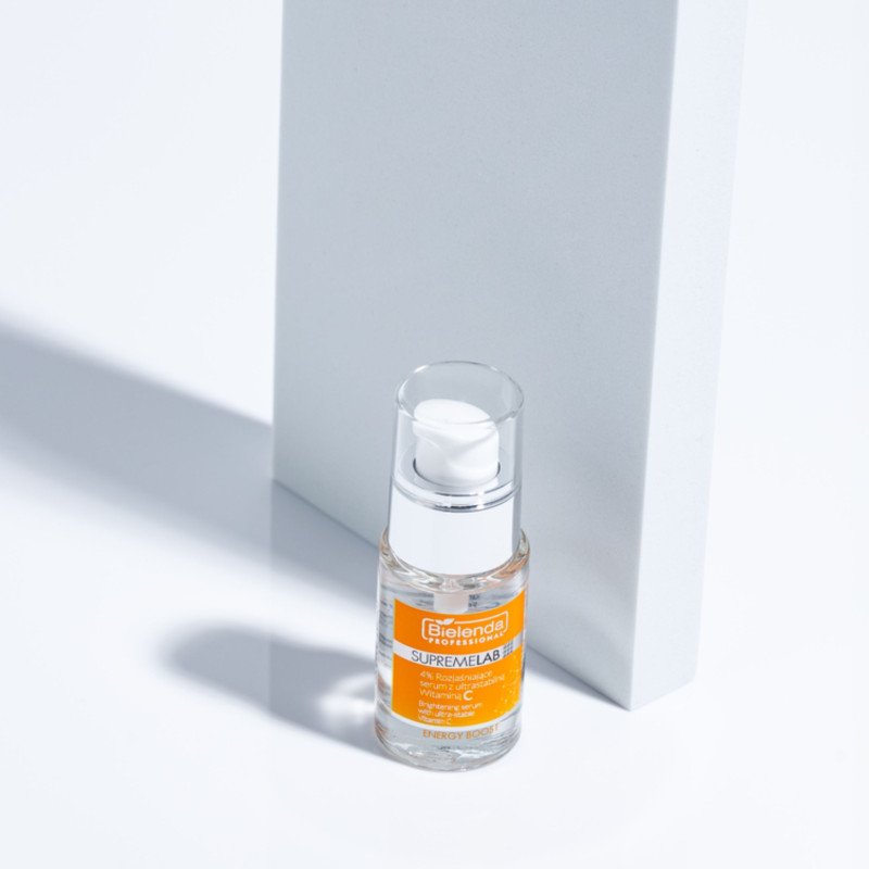 Bielenda Professional SupremeLAB, "ENERGY BOOST" 4% Rozjaśniające serum z ultrastabilną Witaminą C, 15ml