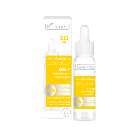 Bielenda Skin Academy SOLUTION, Serum rozświetlająco rozjaśniające (15% czysta witamina C), 30ml