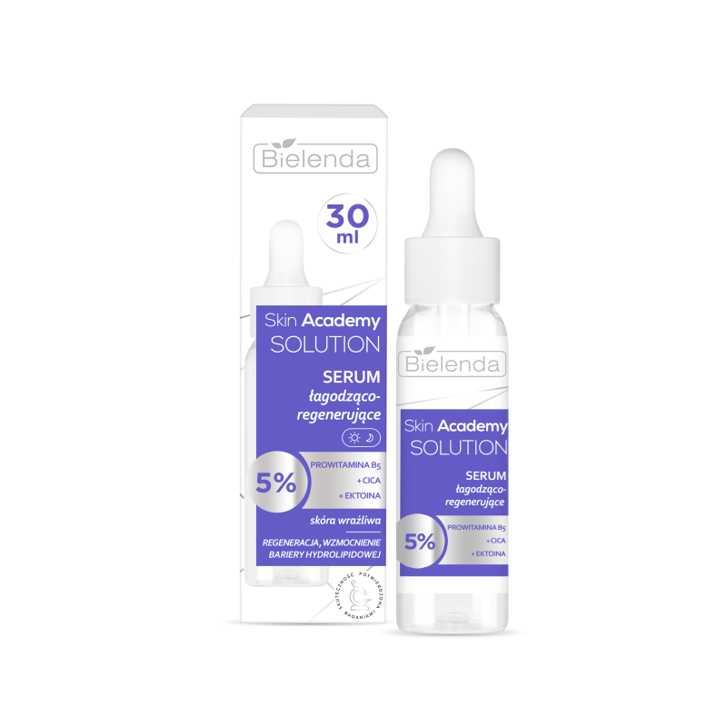 Bielenda Skin Academy SOLUTION, Serum łagodząco - regenerujące, skóra wrażliwa, 30 ml