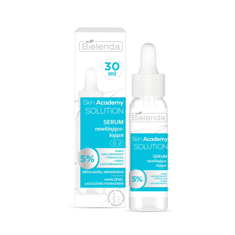 Bielenda Skin Academy SOLUTION, Moisturizing and soothing serum, hyaluronic acid, dry and dehydrated skin, 30 ml