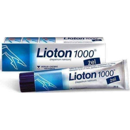 Lioton 1000 gel, 8,5mg (1000IU) Heparinum natricum, relieves pain and tension, 30g