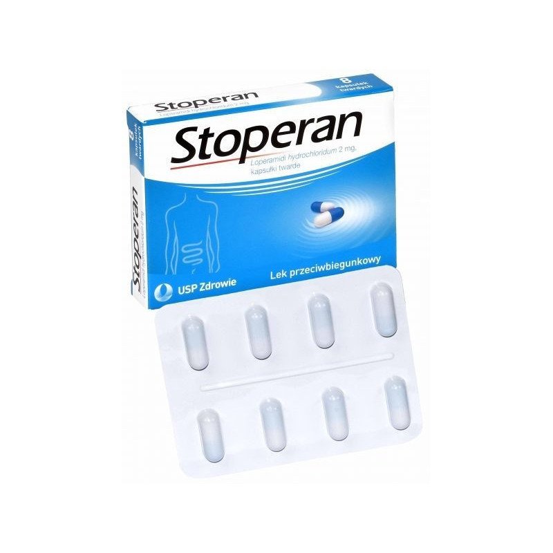 Stoperan 2mg, Stop Diarrhea, 8 capsules