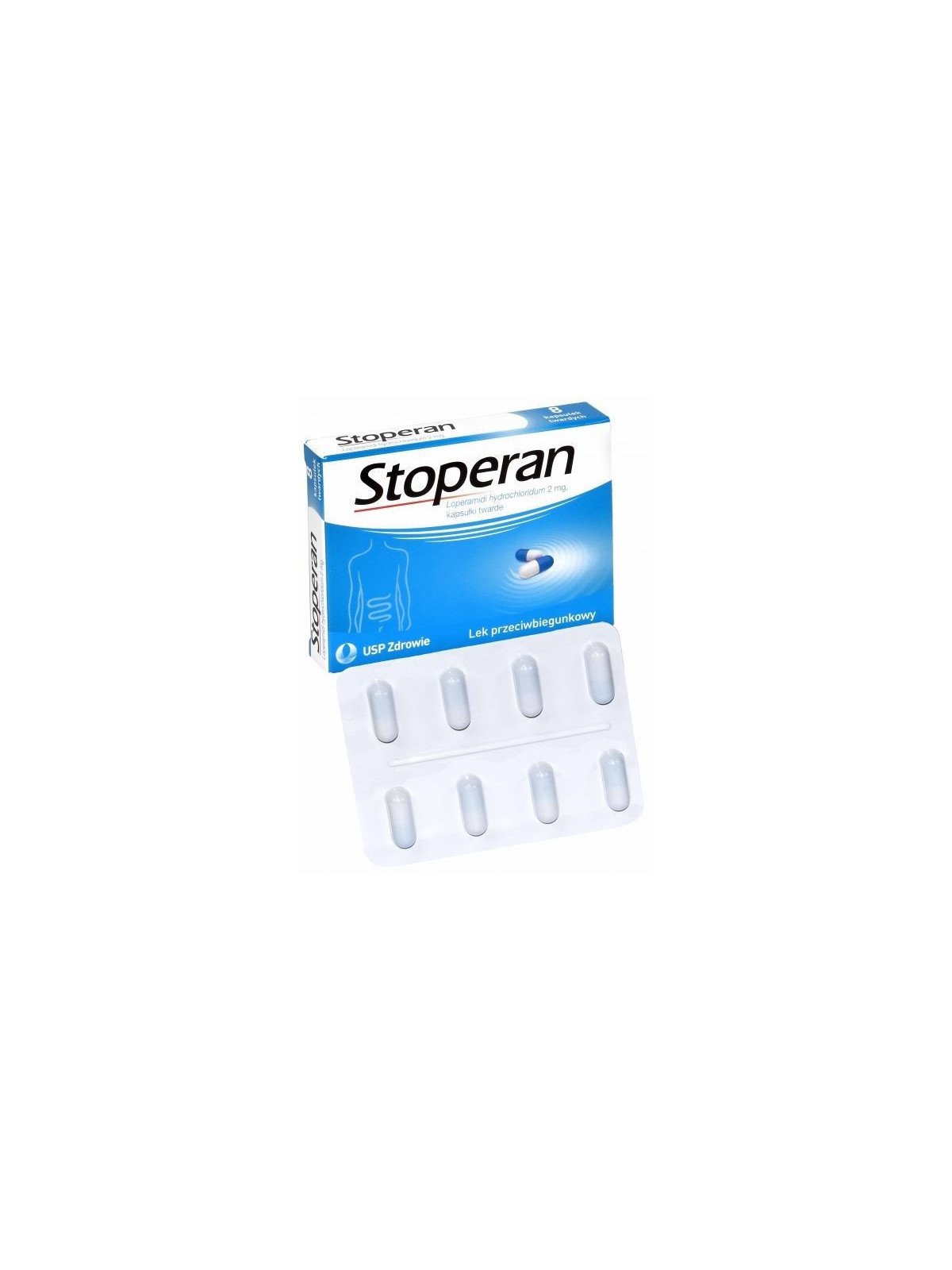 Stoperan 2mg, Stop Diarrhea, 8 capsules