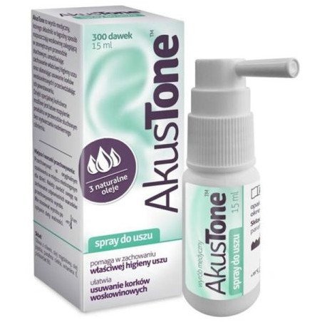 Akustone ear hygiene spray, removal of wax plugs, 15 ml