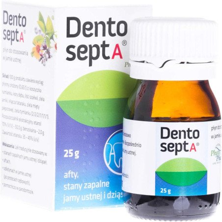 Dentosept A, liquid for canker sores, inflammation of the oral cavity, 25 g