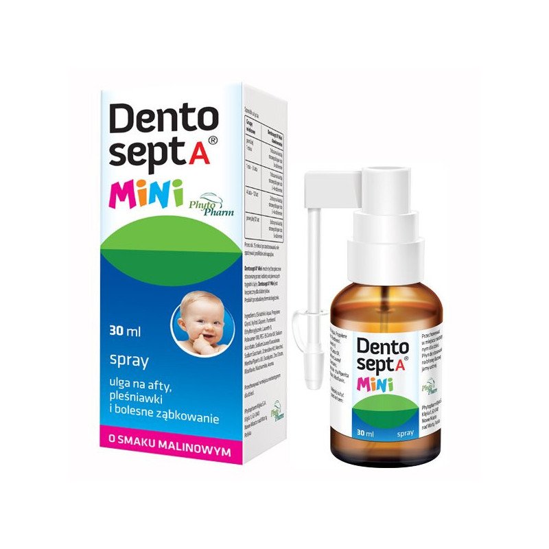 Dentosept A Mini, spray, relief from canker sores, thrush, and painful teething, 30 ml