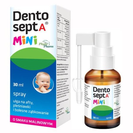 Dentosept A Mini, spray, relief from canker sores, thrush, and painful teething, 30 ml