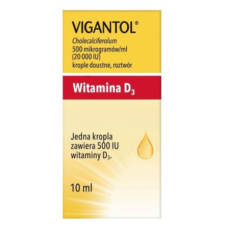 Vigantol, Witamina D3 20 000IU, krople doustne, 10 ml