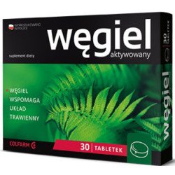 COLFARM Węgiel aktywowany, 30 tabletek