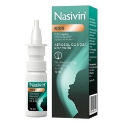 Nasivin Kids 0.25mg/ml, nasal spray, for children over 1 year of age, 10ml