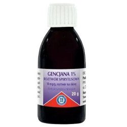 Gencjana 1%, roztwór spirytusowy na skórę, 20g