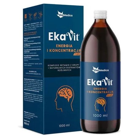 Ekamedica, EKAVIT Energia i Koncentracja Plus - tonik witalny 1000 ml