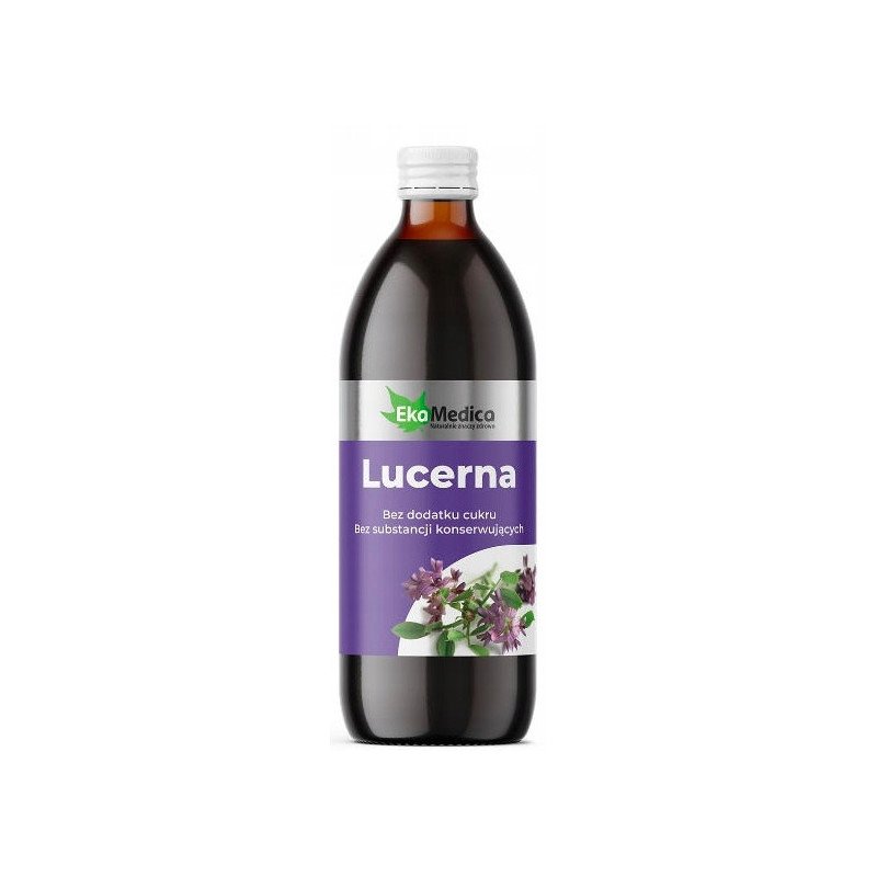 Ekamedica, Naturalny Sok z Lucerny, bez dodatku cukru, 500 ml