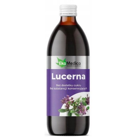 Ekamedica, Naturalny Sok z Lucerny, bez dodatku cukru, 500 ml