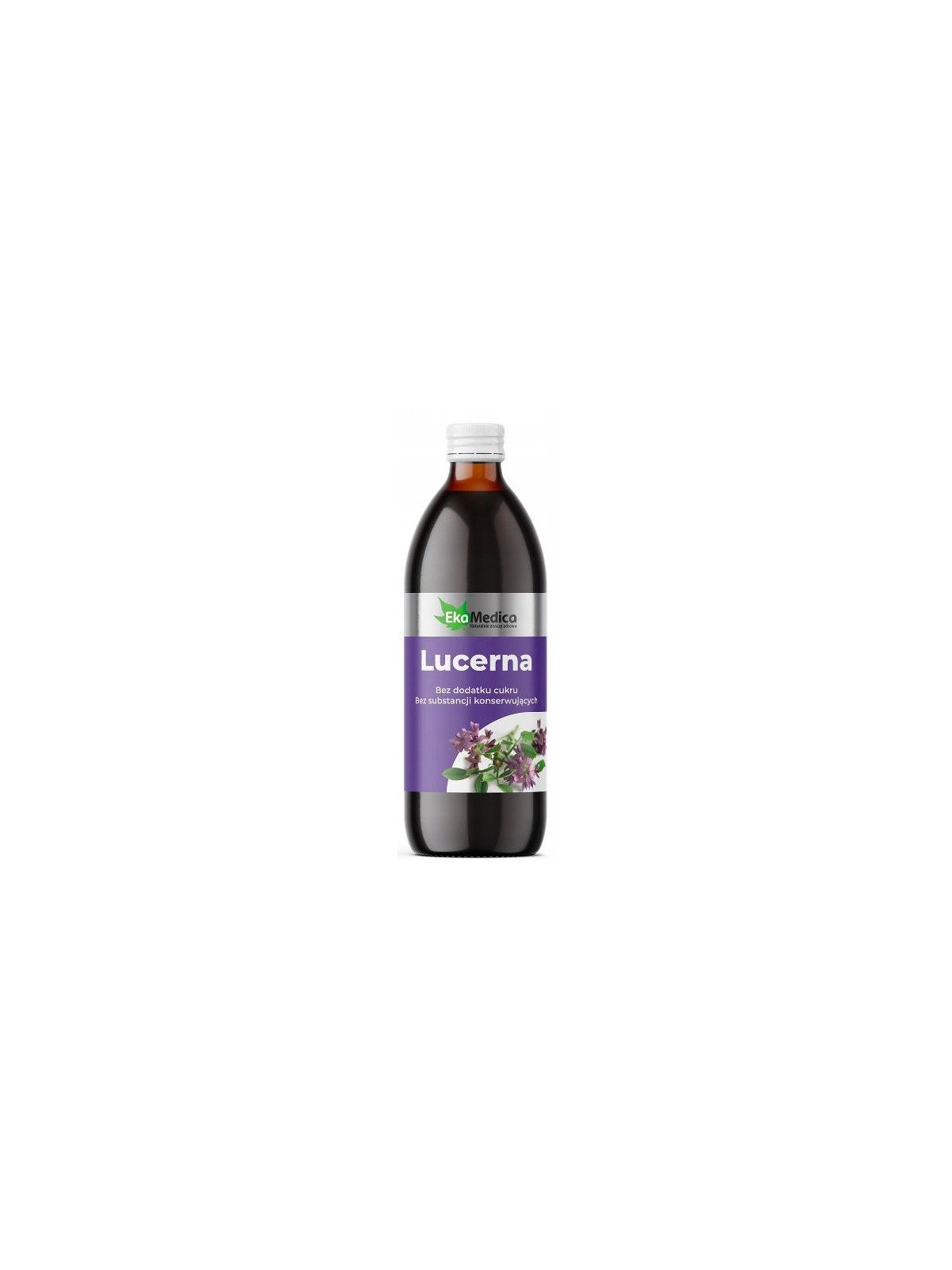 Ekamedica, Naturalny Sok z Lucerny, bez dodatku cukru, 500 ml