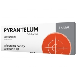 Pyrantelum Owix 250mg, for the treatment of threadworms, 3 tablets