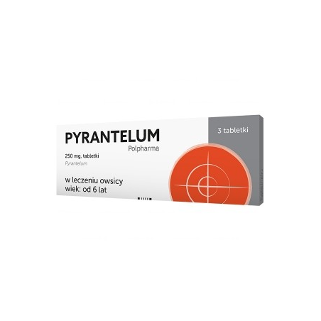 Pyrantelum Owix 250mg, for the treatment of threadworms, 3 tablets