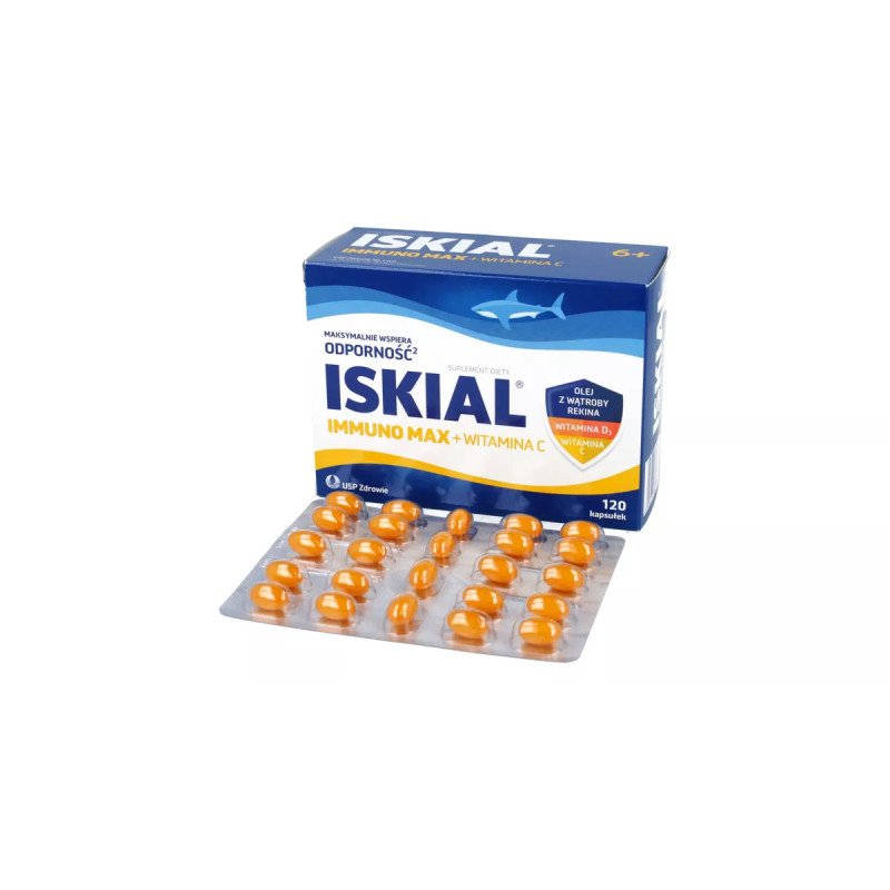 Iskial Immuno MAX + witamina C, odporność, 120 kapsułek