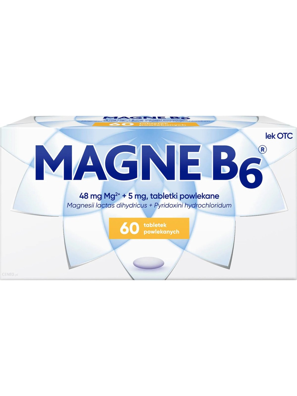 Magne B6 (48mg magnesium + 5mg B6), 60 tablets