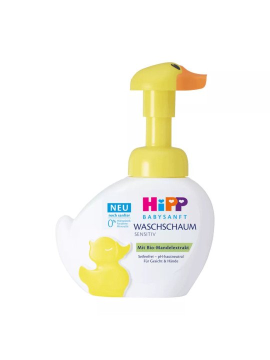 HIPP BABYSANFT, Duck Foam for Washing Face and Hands for Children, 250ml (Missing element - duck head)