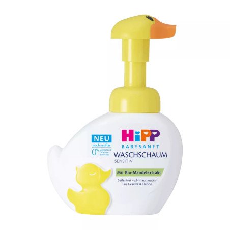 HIPP BABYSANFT, Duck Foam for Washing Face and Hands for Children, 250ml (Missing element - duck head)