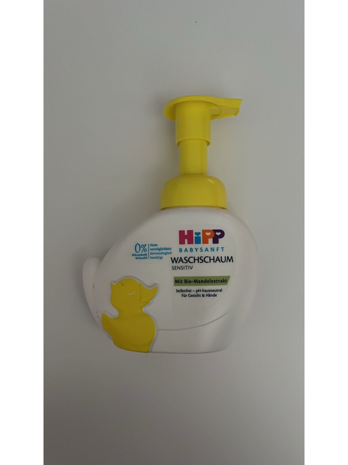 HIPP BABYSANFT, Duck Foam for Washing Face and Hands for Children, 250ml (Missing element - duck head)