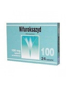 NIFUROKSAZYD Hasco 100 mg, ostre i przewlekłe biegunki - 24 tabletki powlekane