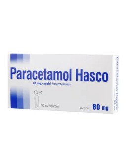 Paracetamol Hasco, 80 mg, czopki, 10 tabletek