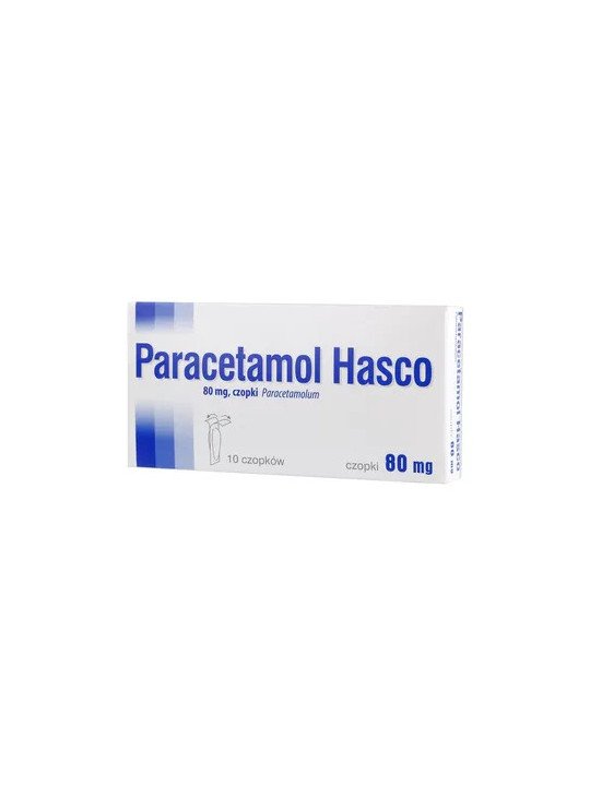 Paracetamol Hasco, 80 mg, suppositories, 10 tablets