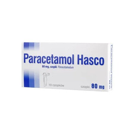 Paracetamol Hasco, 80 mg, czopki, 10 tabletek