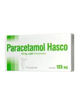 Paracetamol Hasco, 125 mg, czopki, 10 tabletek