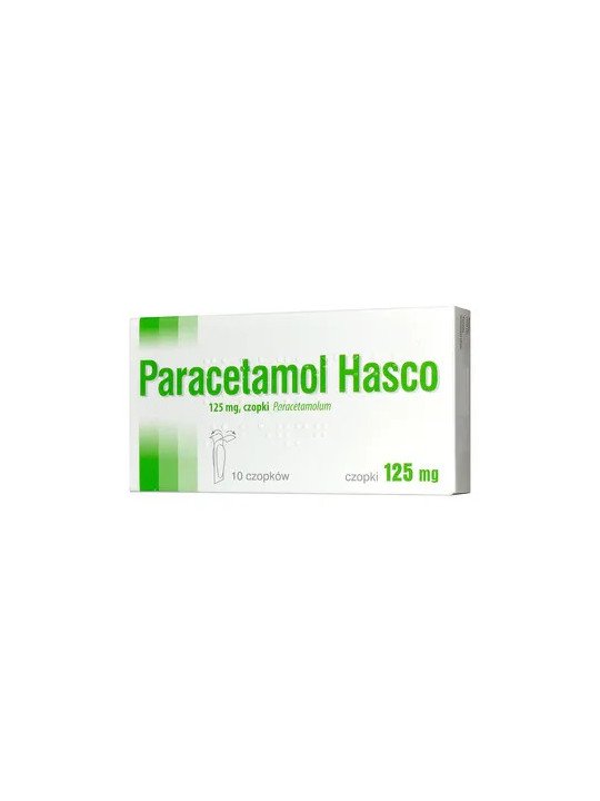 Paracetamol Hasco, 125 mg, suppositories, 10 tablets