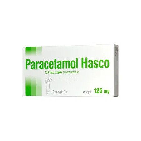 Paracetamol Hasco, 125 mg, czopki, 10 tabletek