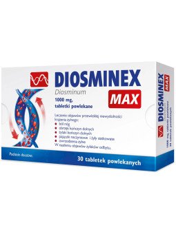 Diosminex Max, 1000 mg, tabletki powlekane, 30 tabletek